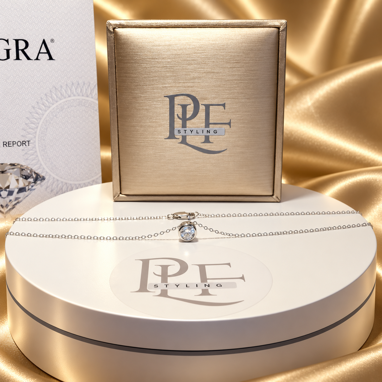 Collana Punto Luce con Moissanite 0,5 Carati – Argento 925 - immagine 5