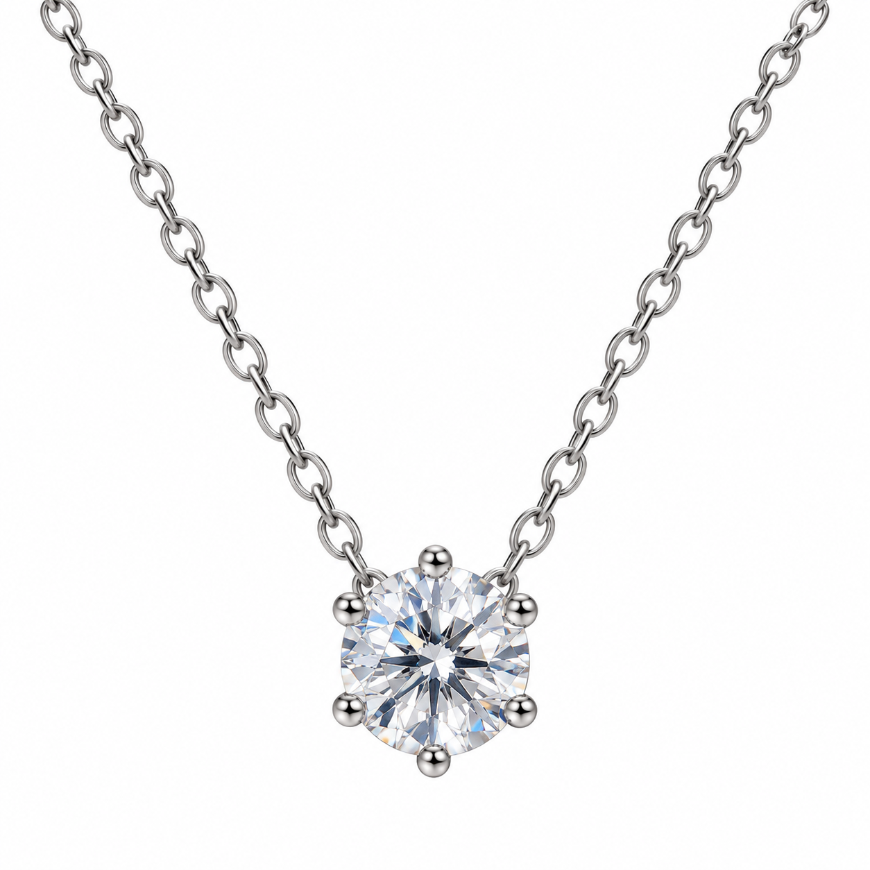 Collana punto luce PLF Styling con Moissanite, vista alternativa