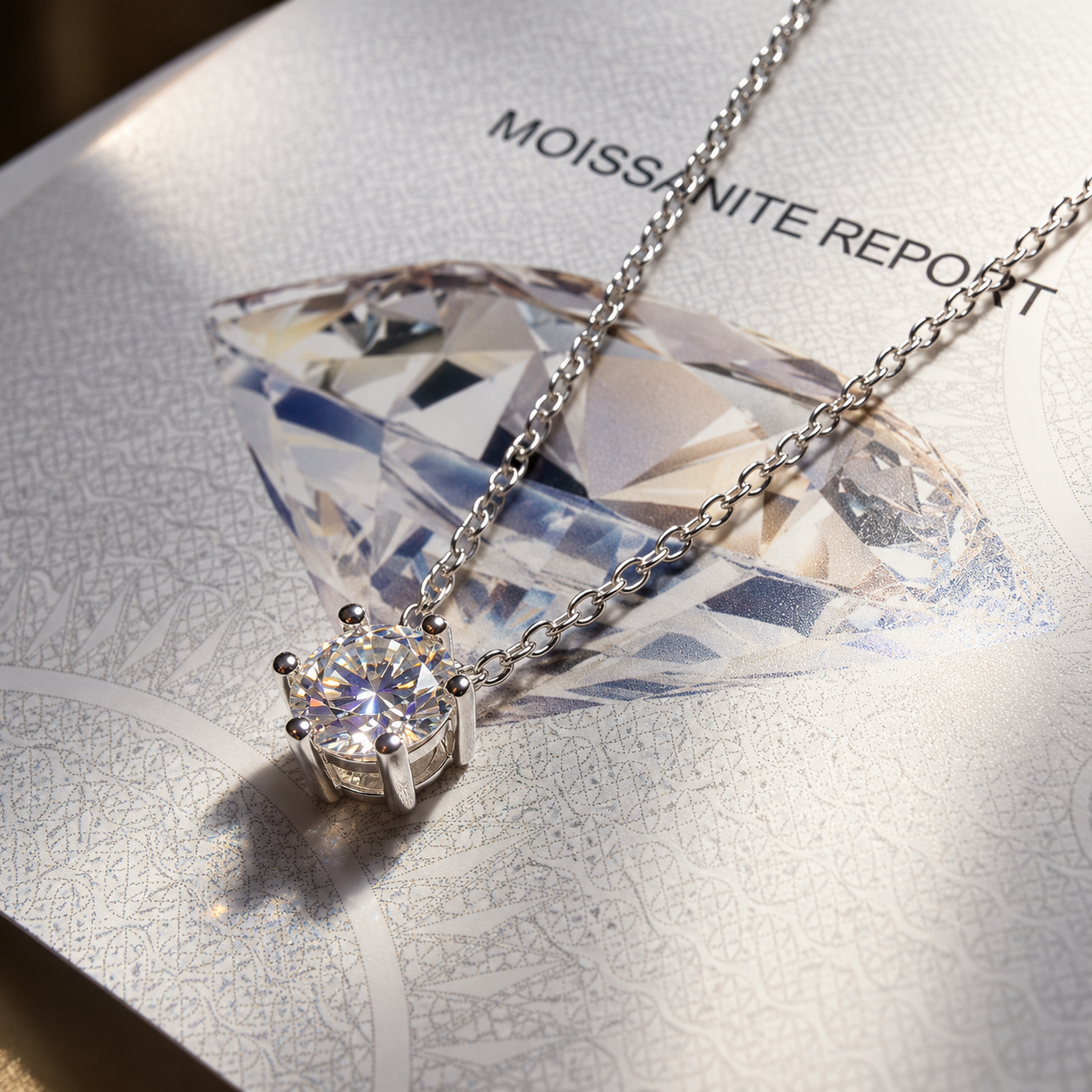 Collana PLF Styling con Moissanite e certificato di autenticità GRA