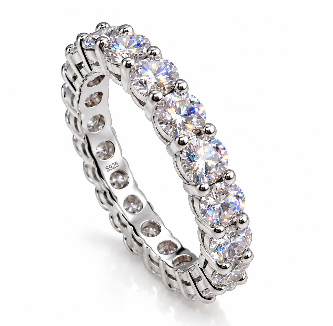 Anello eternity in moissanite PLF Styling