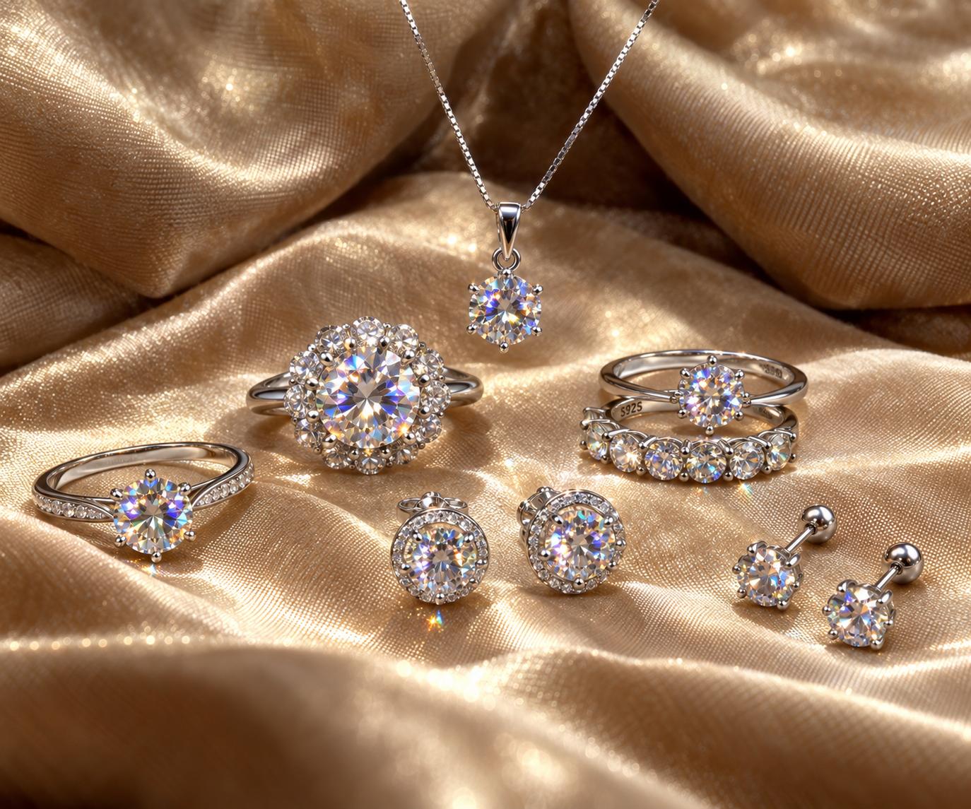 Collezione gioielli Moissanite bianca PLF Styling